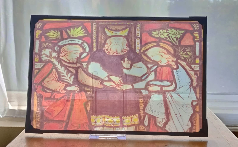 The Marriage of Mary & Joseph Stained Glass Effect Panel