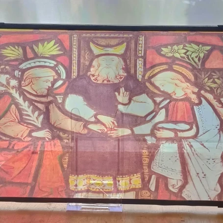 The Marriage of Mary & Joseph Stained Glass Effect Panel