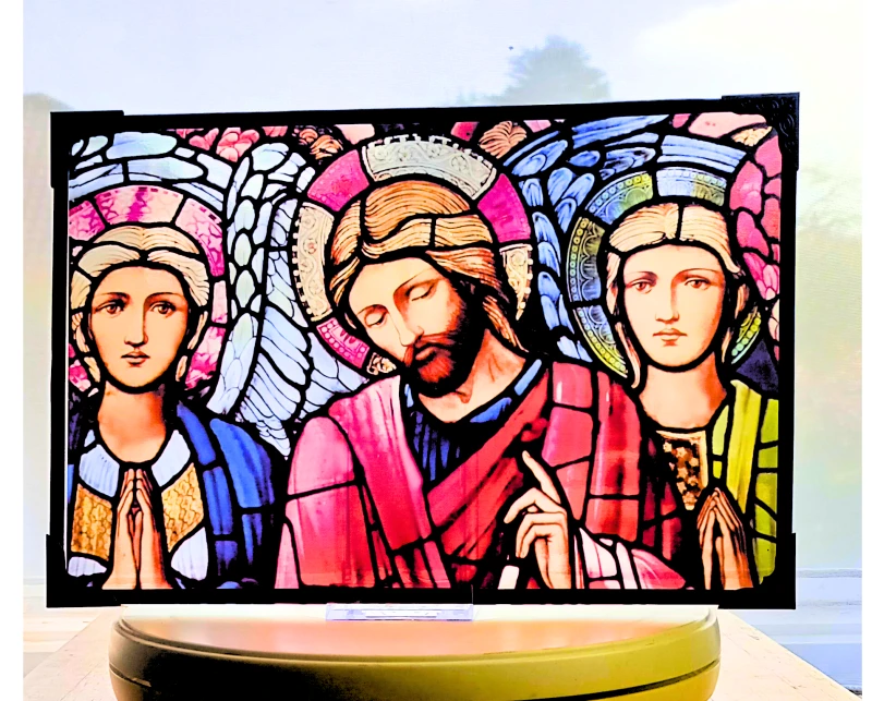 Ascension Stained Glass Effect Panel