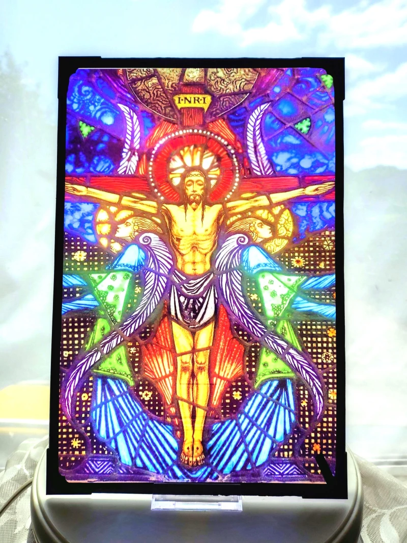Jesus Stained Glass Effect Panel