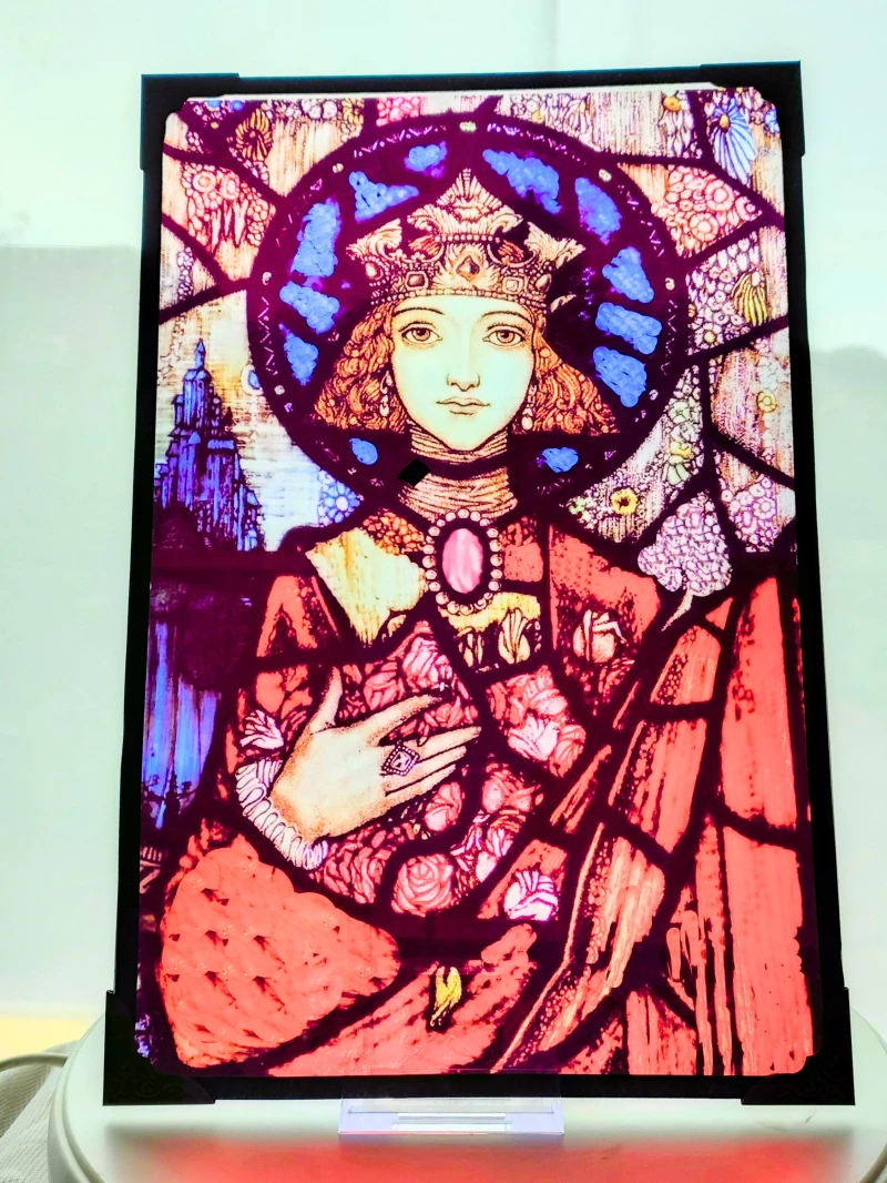 Saint Elizabeth Of Hungary Stained Glass Effect Panel