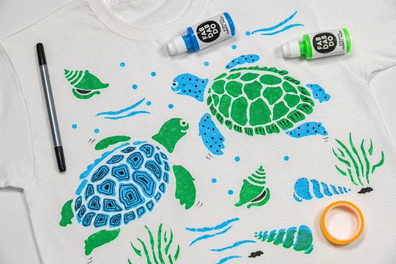 Turtle T-shirt Painting Craft Kit