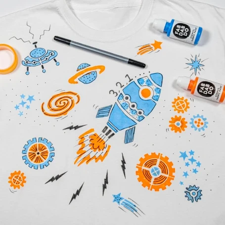 Rocket T-shirt Painting Craft Kit