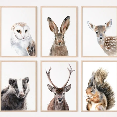 Wildlife Watercolour Giclee Prints