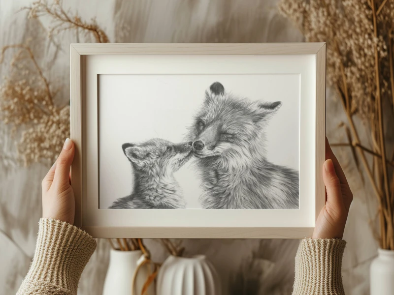 'Fox Kiss' Giclee Print