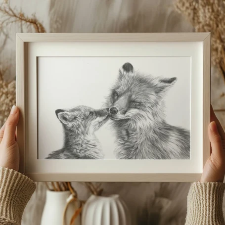 'Fox Kiss' Giclee Print