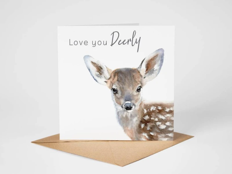 'Fawn' Greetings Card