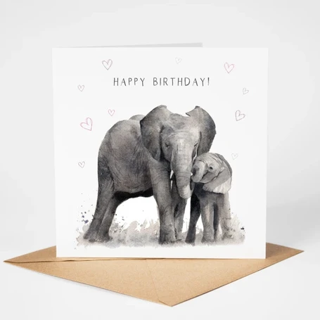 Elephant Birthday Card