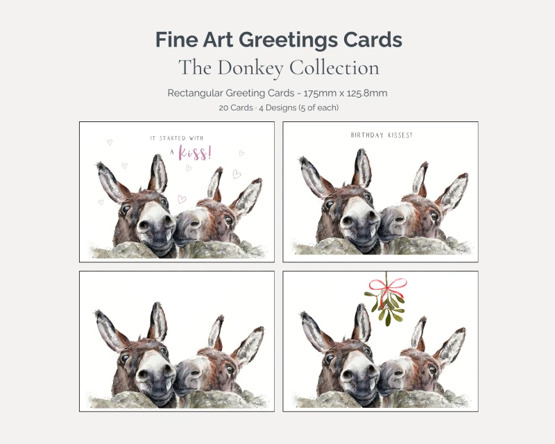 Donkey Collection Art Card Bundle - 20 Cards