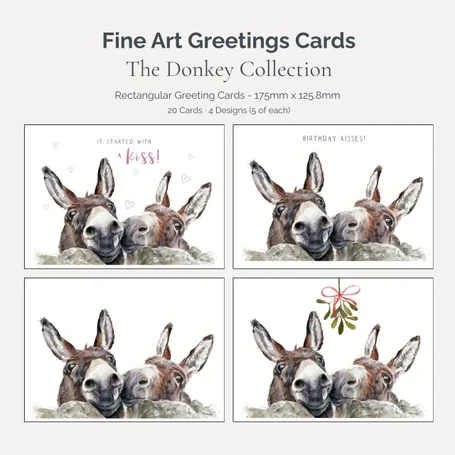 Donkey Collection Art Card Bundle - 20 Cards