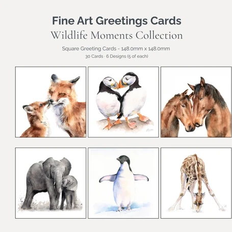 Wildlife Moments Art Card Bundle – 30 Cards
