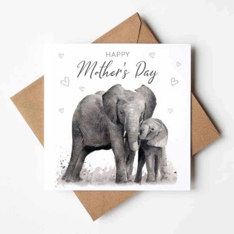 Elephants Mother's Day Card