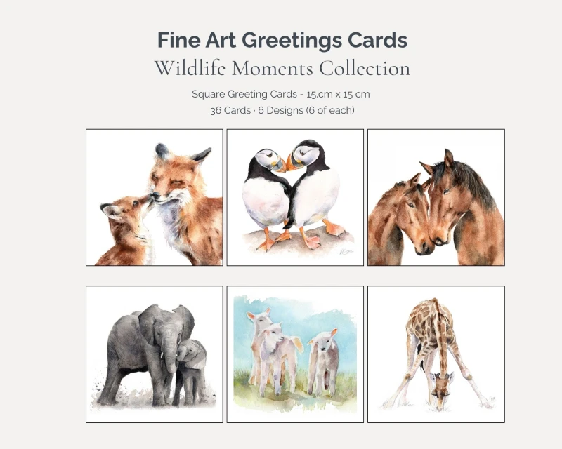 Wildlife Moments Collection Art Card Bundle – 36 Cards