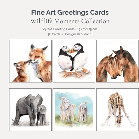 Wildlife Moments Collection Art Card Bundle – 36 Cards