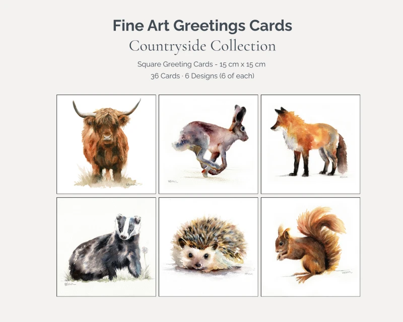 Countryside Collection Art Card Bundle – 36 Cards