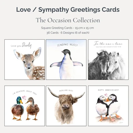 Love / Sympathy Art Card Bundle – 36 Cards