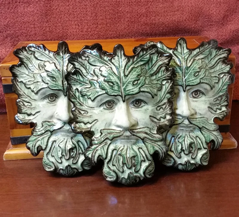 Ceramic Green Man Wall Plaque