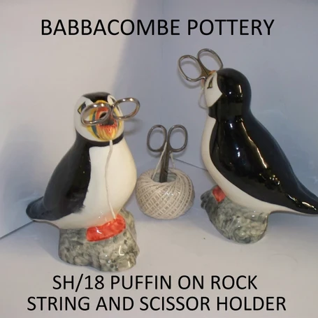 Ceramic Puffin String and Scissor holder