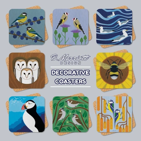 B. Marriott Design - Wildlife-Themed Decorative Coaster Collection