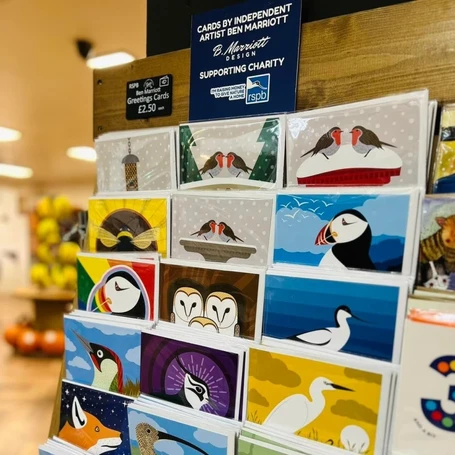 B. Marriott Design Greetings Cards On Display