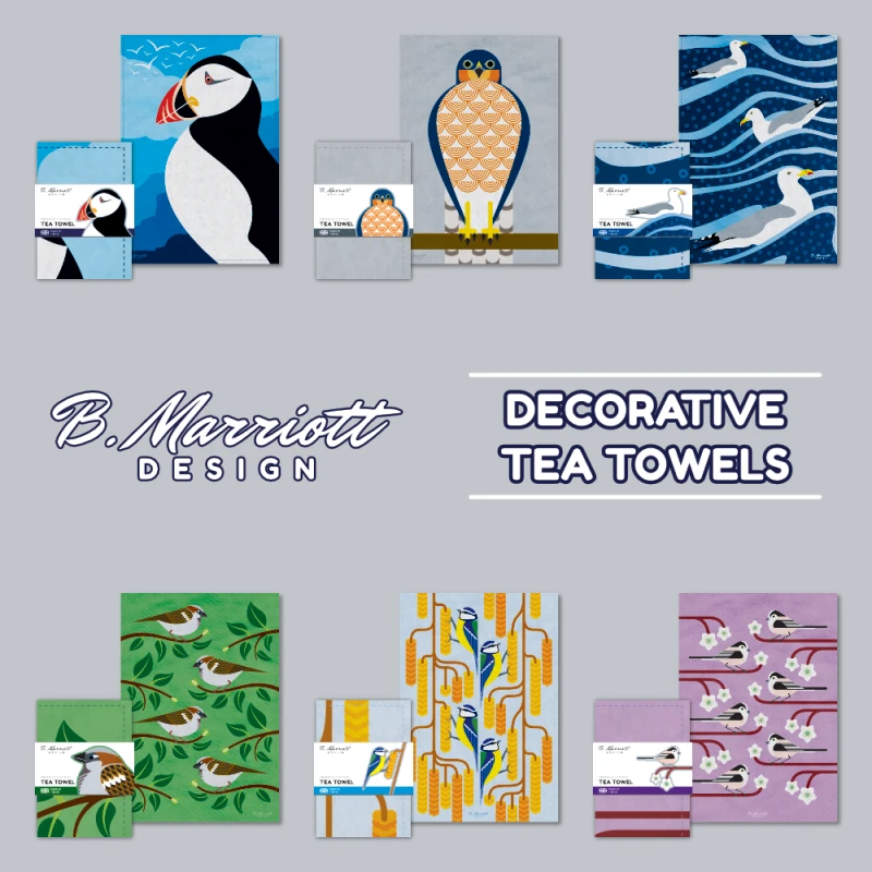 B. Marriott Design - Wildlife-Themed Decorative Tea Towel Collection