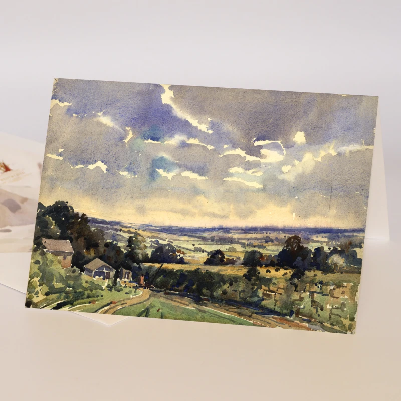 'The Sunlit Hills' Fine Art Greetings Card