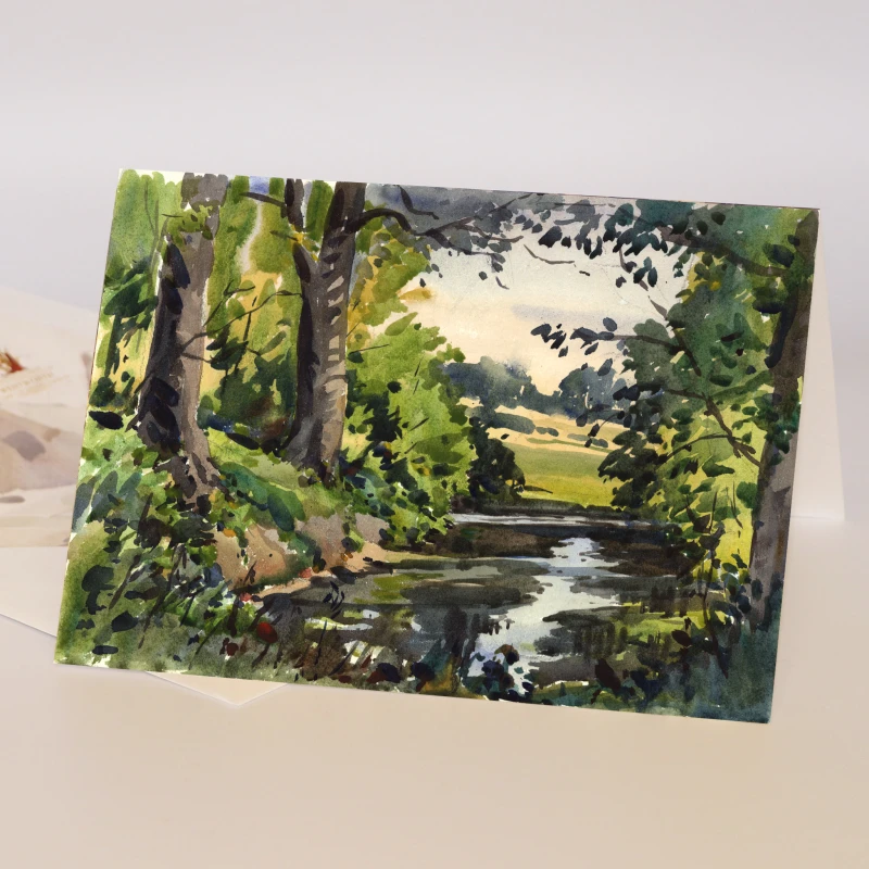 'Down by the Stream' Fine Art Greetings Card