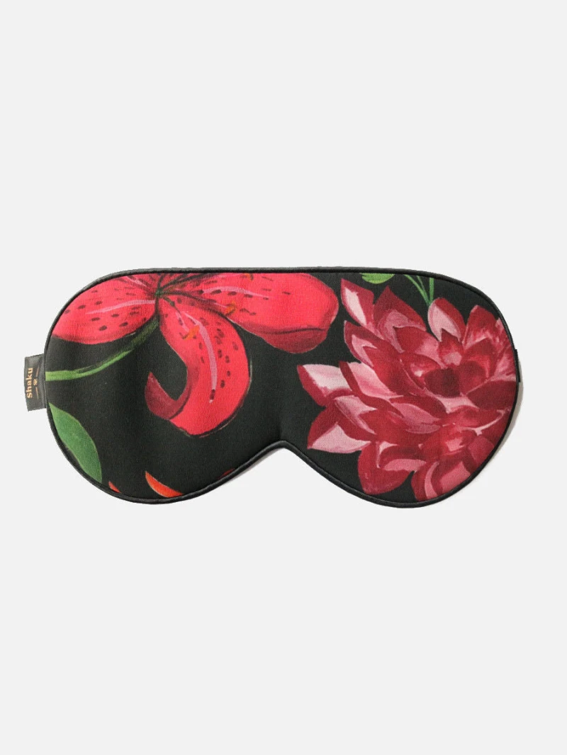 Sleep Mask Pink Lily and Dahlia (2)