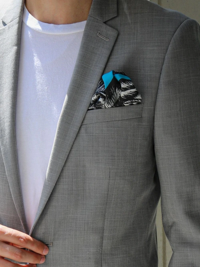 Rose Riot Turquoise Men's Scarf (4)