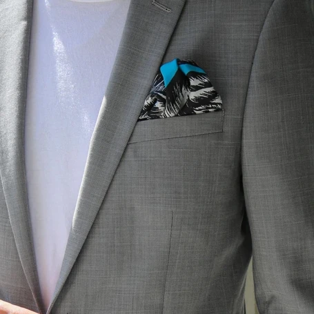 Rose Riot Turquoise Men's Scarf (4)