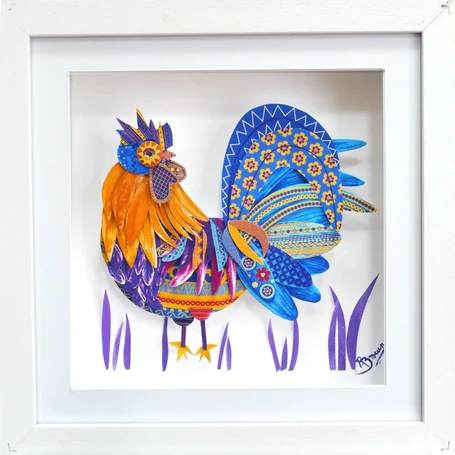 Rooster Original 3D PaperCut Out