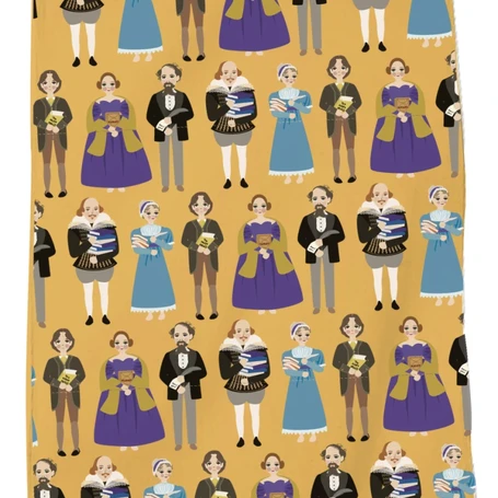 Tea Towel Famous Authors from The Past