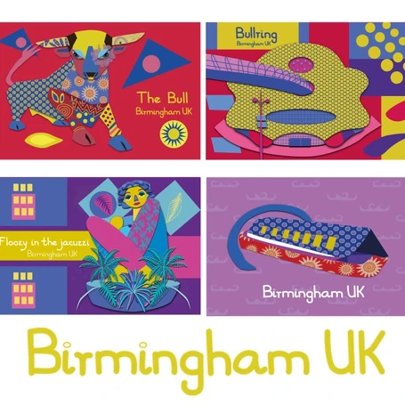 Birmingham Set of 4 Postcards