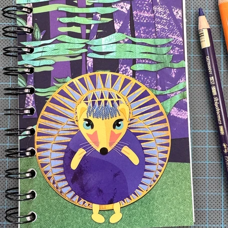 Notebook Hedgehog in a Forrest