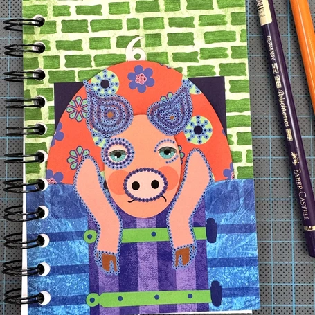 Notebook Pig in a Farm